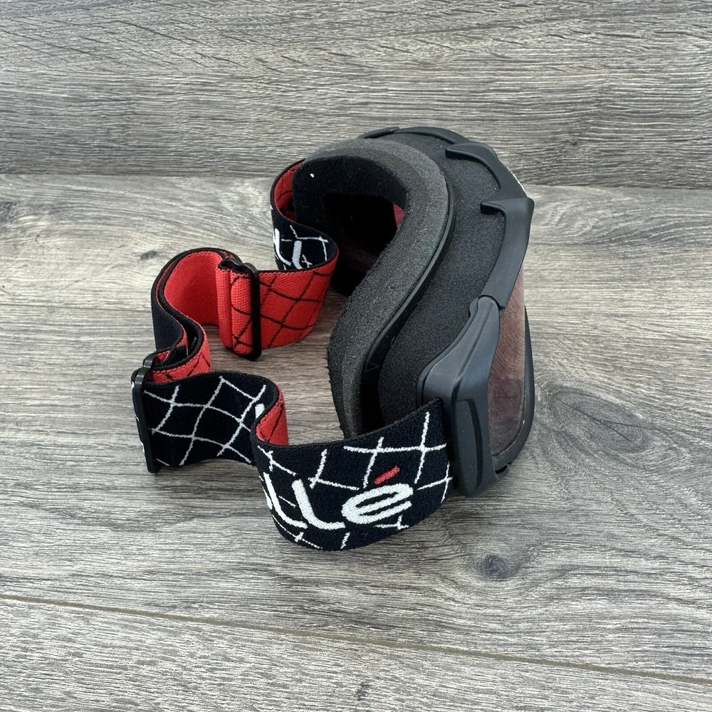 Bolle Adult Ski Snowboard‎ Winter Goggles Black Red Adjustable OSFM Red Lens